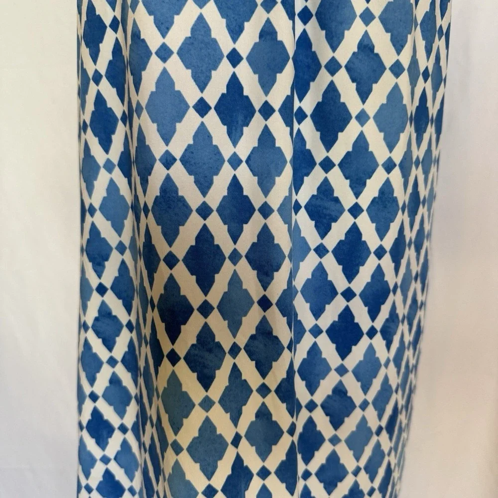 Mud Pie Mini Sun Dress Size S Coastal Scalloped Hem Geometric Beach Yacht - Picture 4 of 12